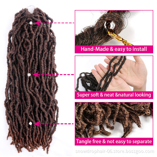 Synthetic Crochet Hairs Soft Faux Locs For African Xuchang Fiber Wholesale Braids Extension Synthetic Hair
